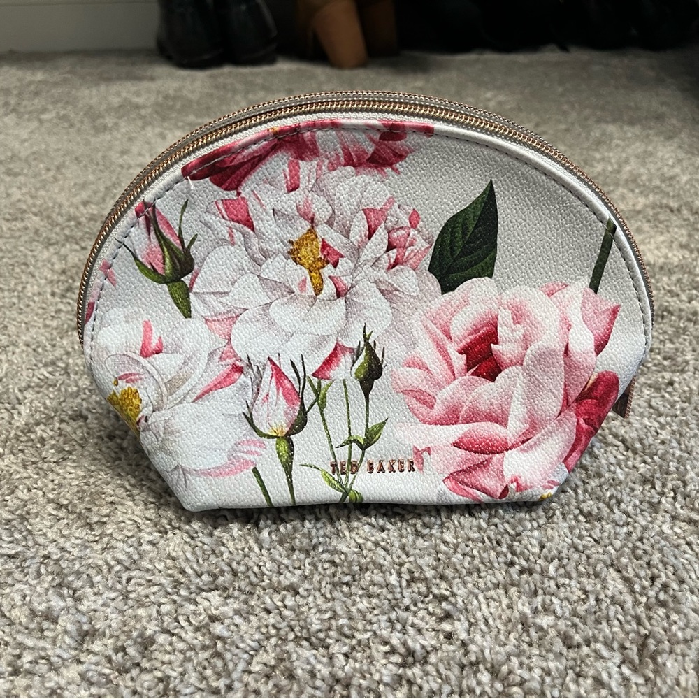 Ted Baker floral cosmetics jewelry bag never used